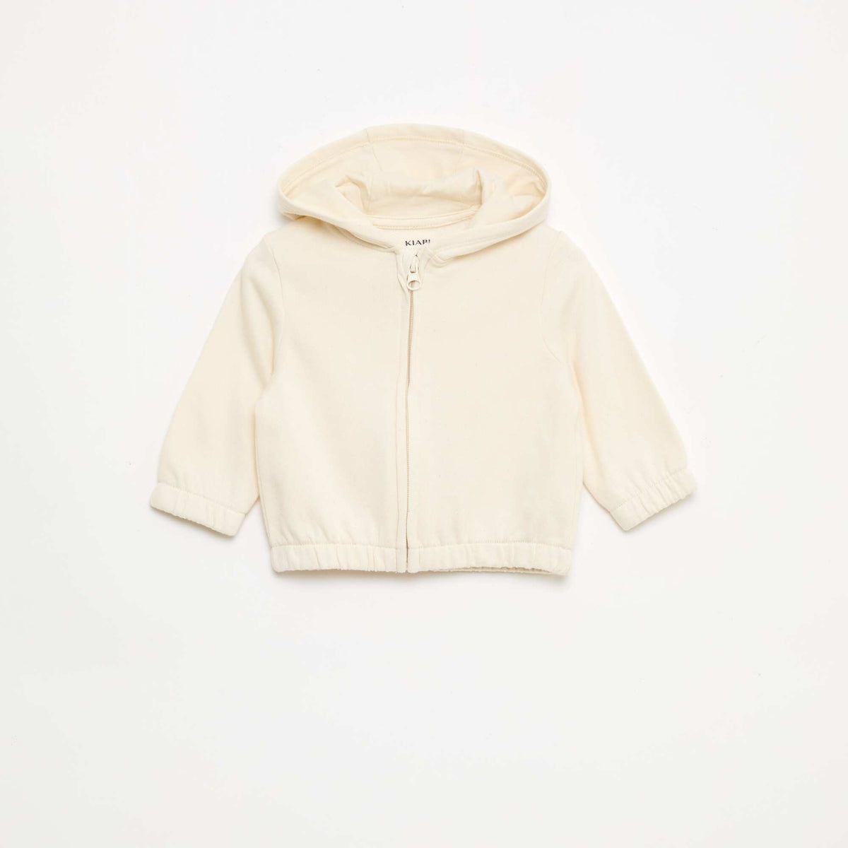 French Terry Zip-Up Sweatshirt WHITE