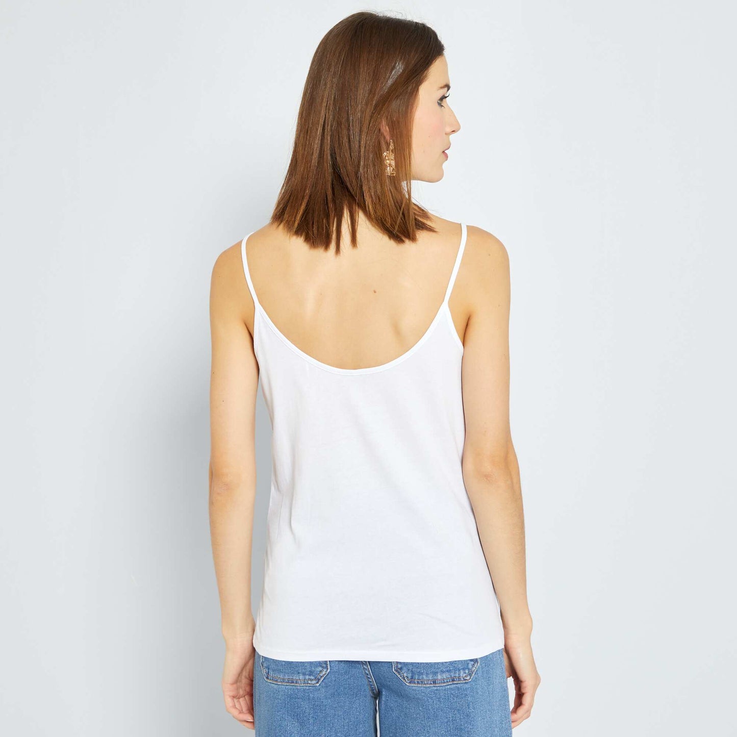 Spaghetti strap top white