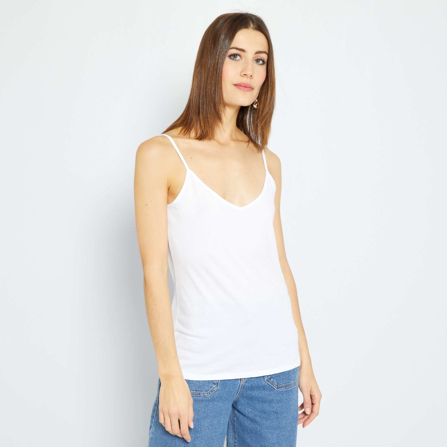 Spaghetti strap top white