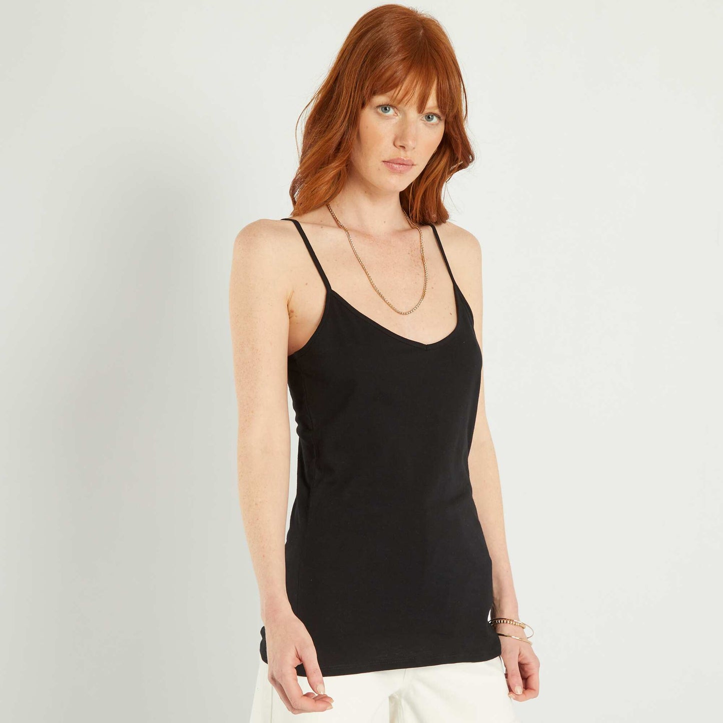 Spaghetti strap top black