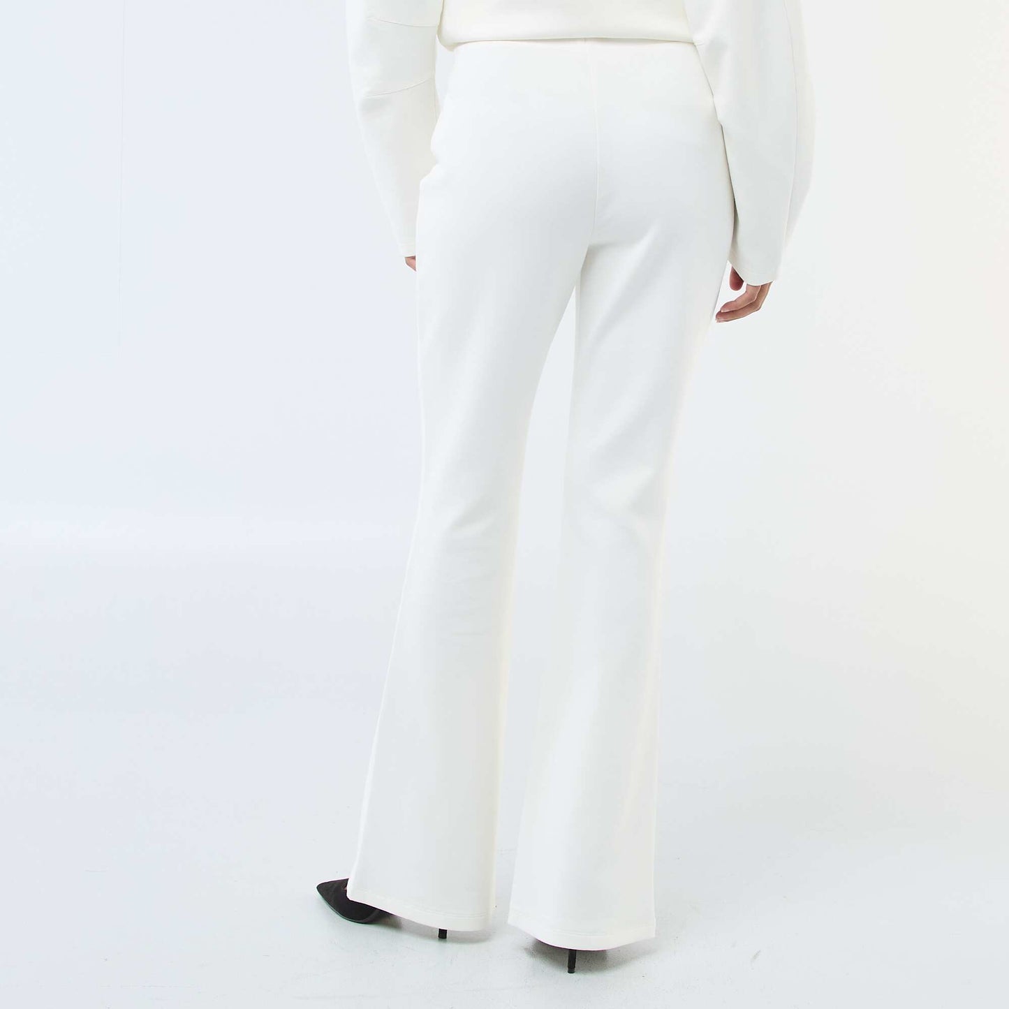 Wide-Leg Light Fleece Pants WHITE