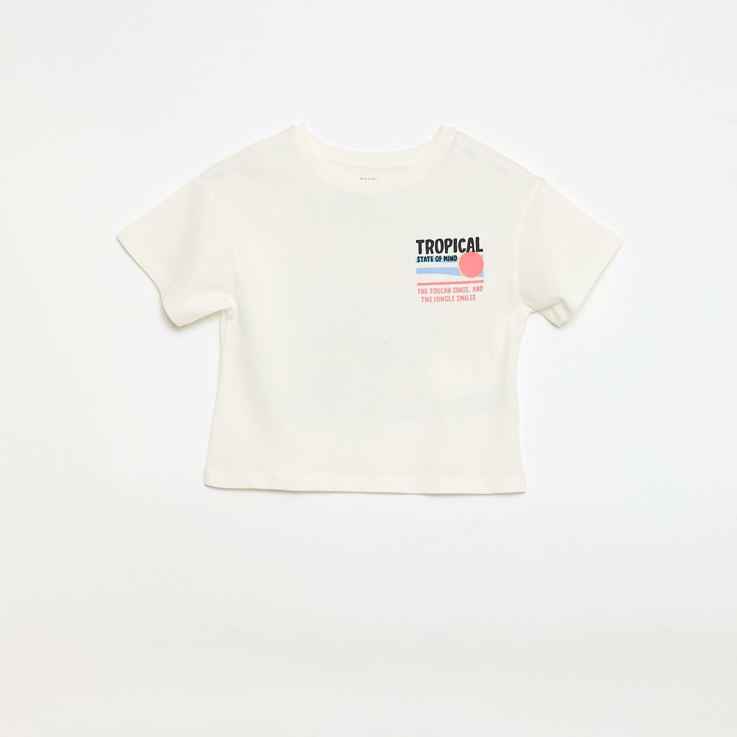 Loose-fit T-shirt with back & chest print WHITE