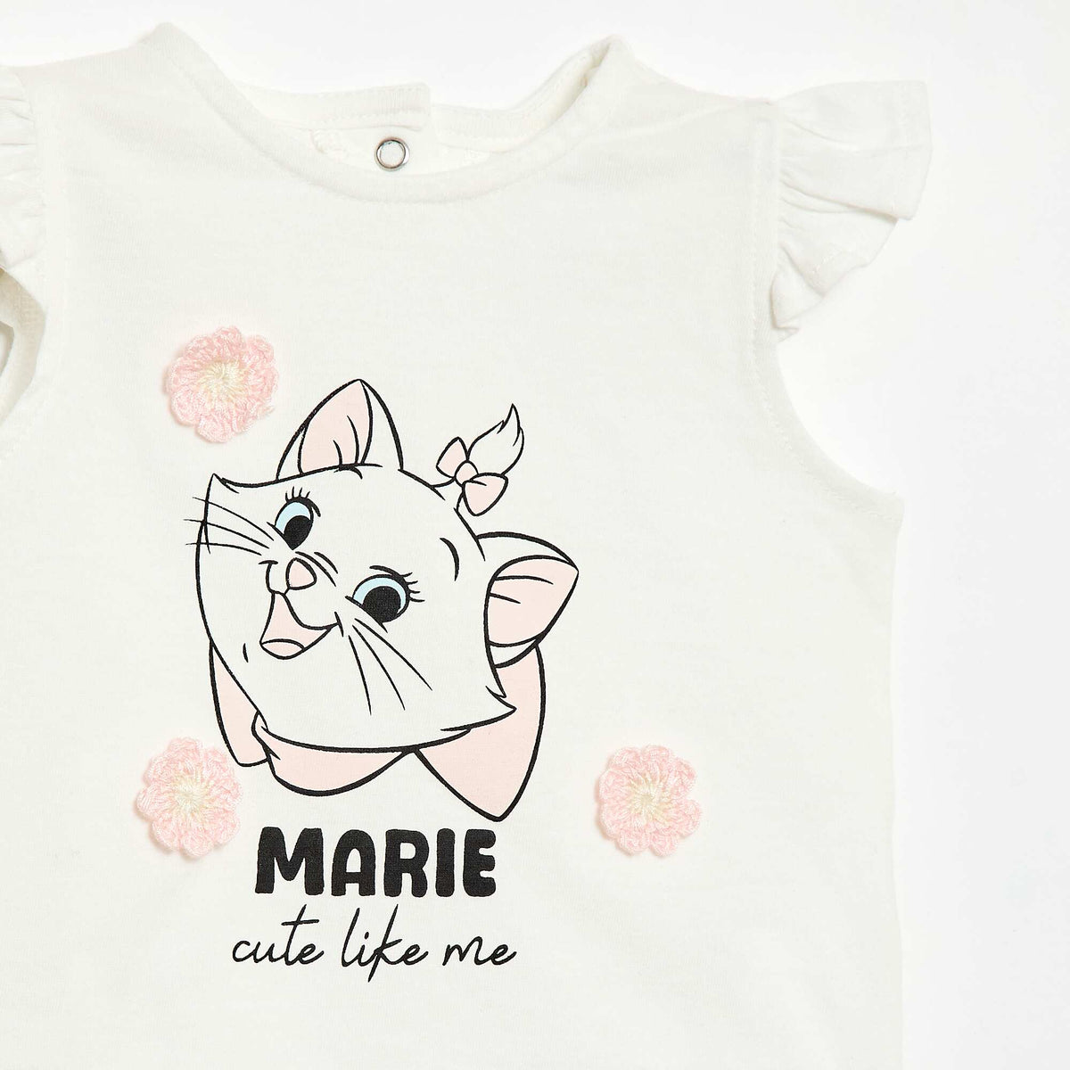 Disney \'Marie\' 2-Piece Shortie Pajamas WHITE