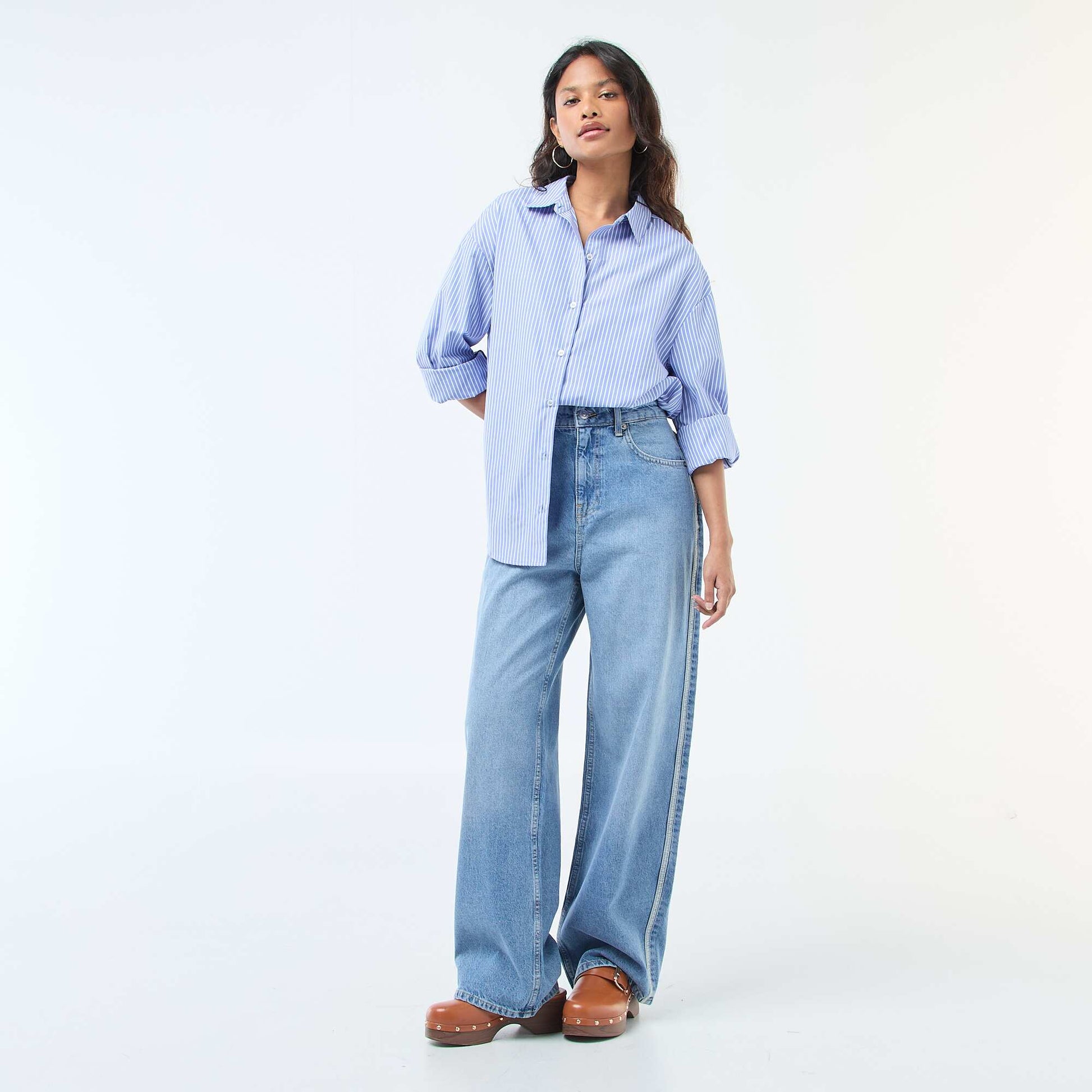 Low-Rise Baggy Jeans BLUE