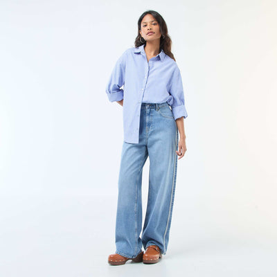Low-Rise Baggy Jeans BLUE