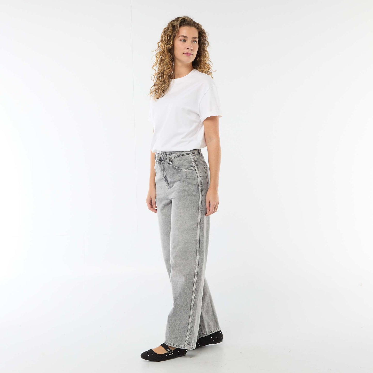 Low-Rise Baggy Jeans GREY
