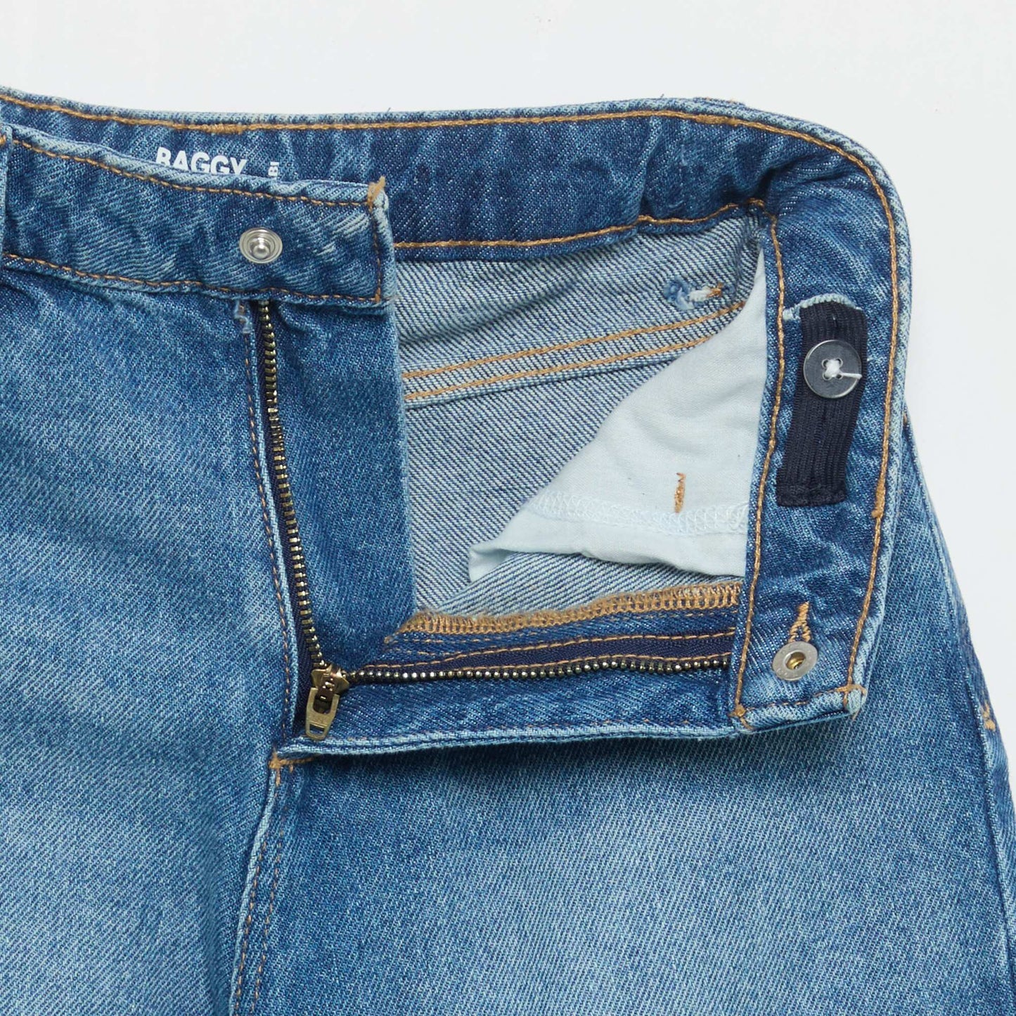 Baggy Fit Denim Trousers BLUE
