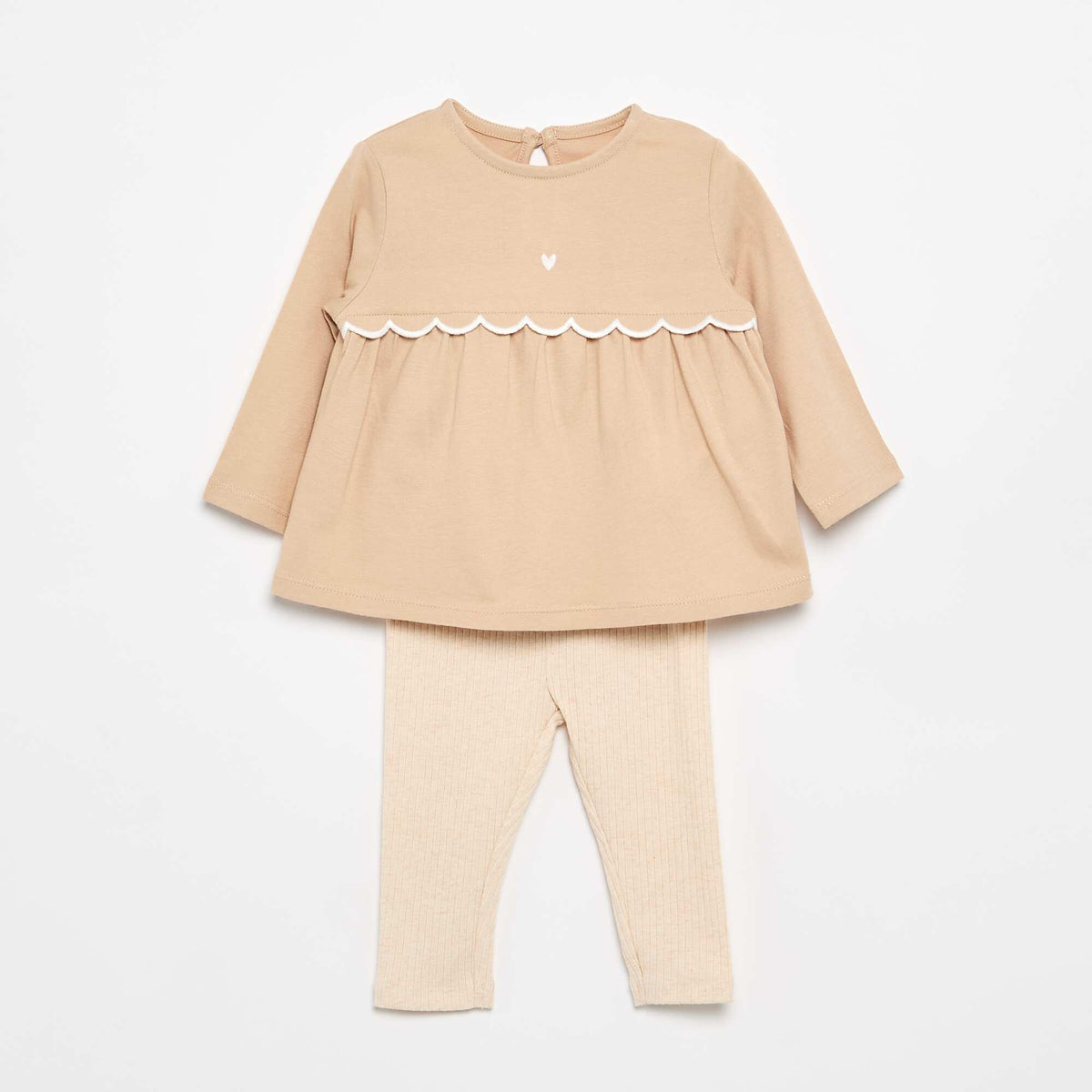 T-shirt and Leggings Set BEIGE
