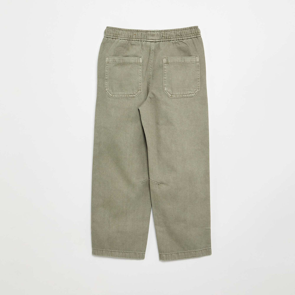 Relaxed fit trousers with elasticated waist GREEN