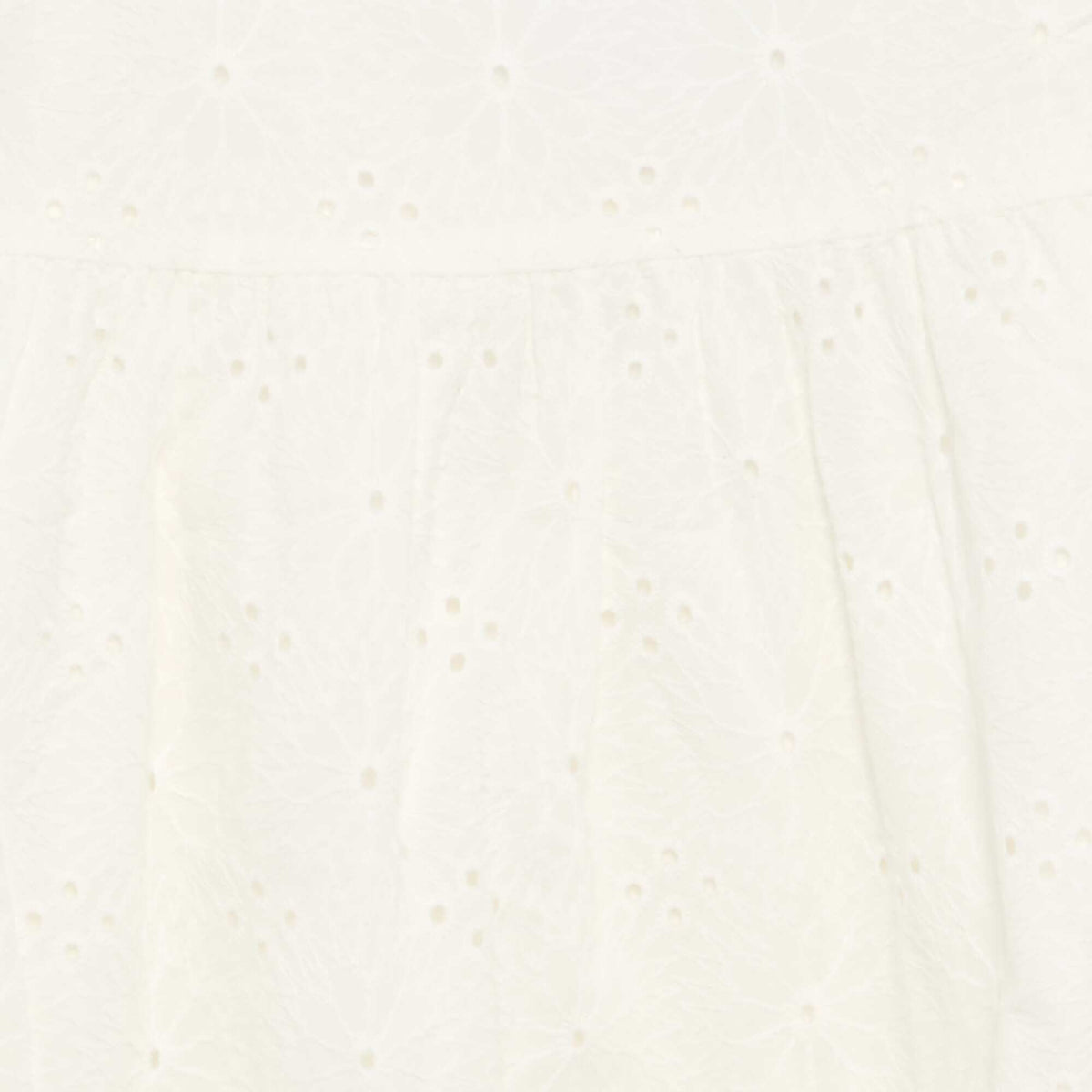 Strappy dress with broderie anglaise WHITE