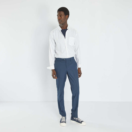 Slim-fit suit trousers navy