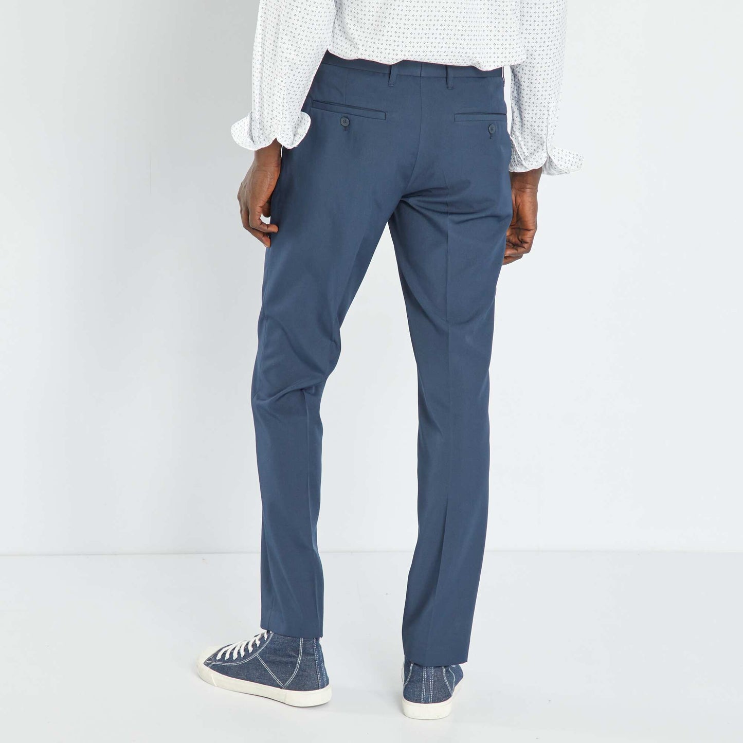 Slim-fit suit trousers navy