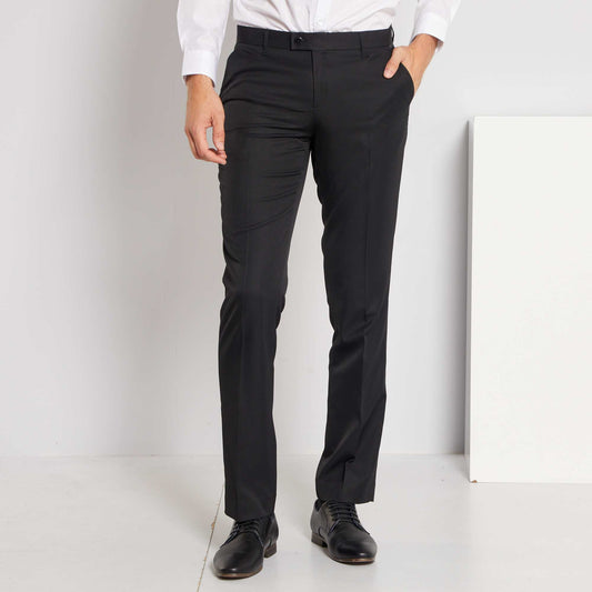 Straight-cut suit trousers black