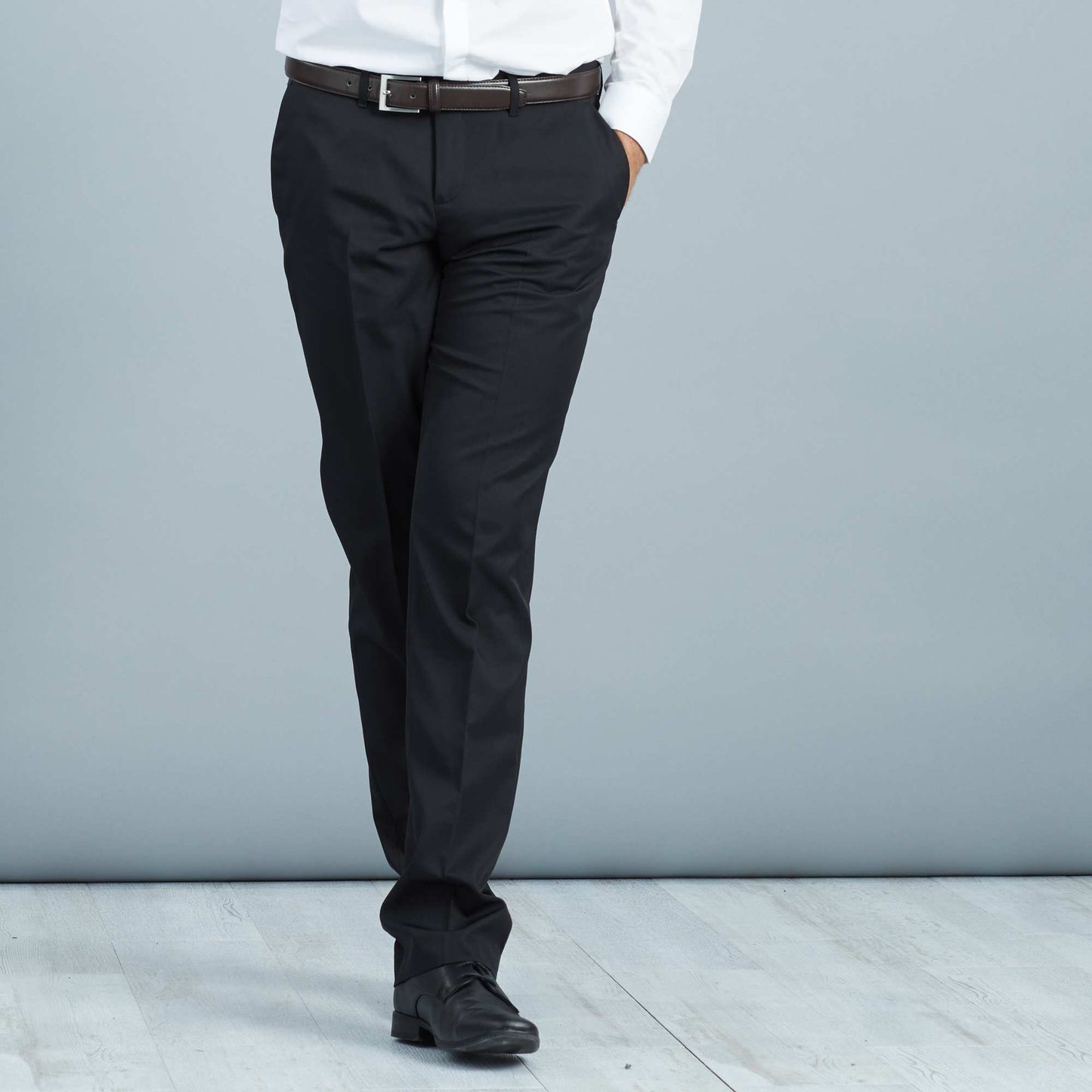 Straight-cut suit trousers black