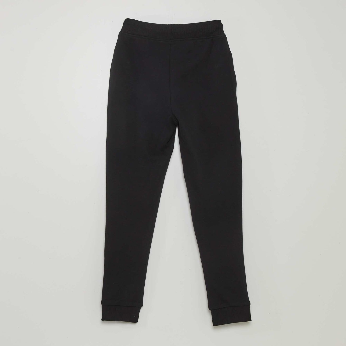 Plain sweatshirt fabric trousers Black