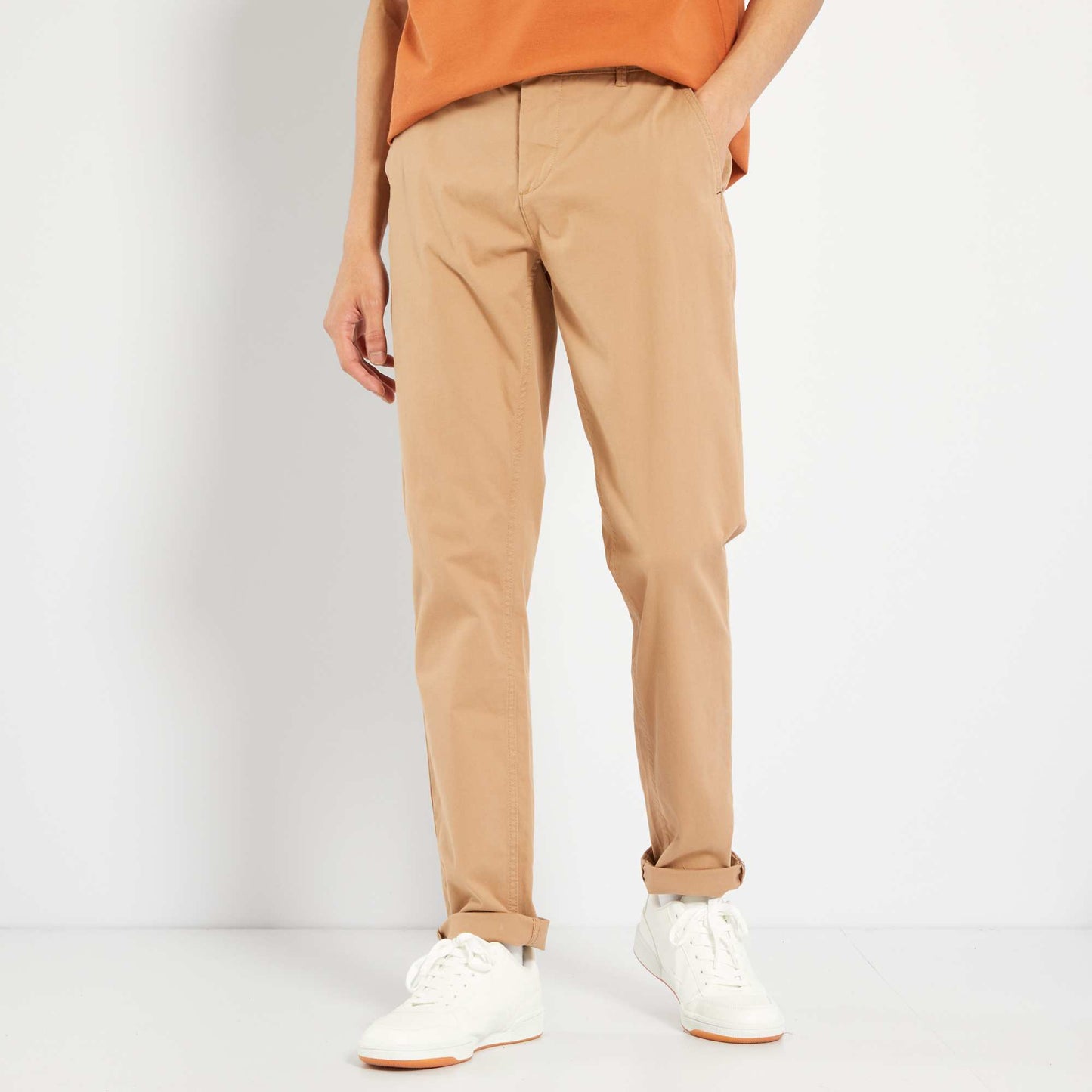 Slim-fit chinos beige