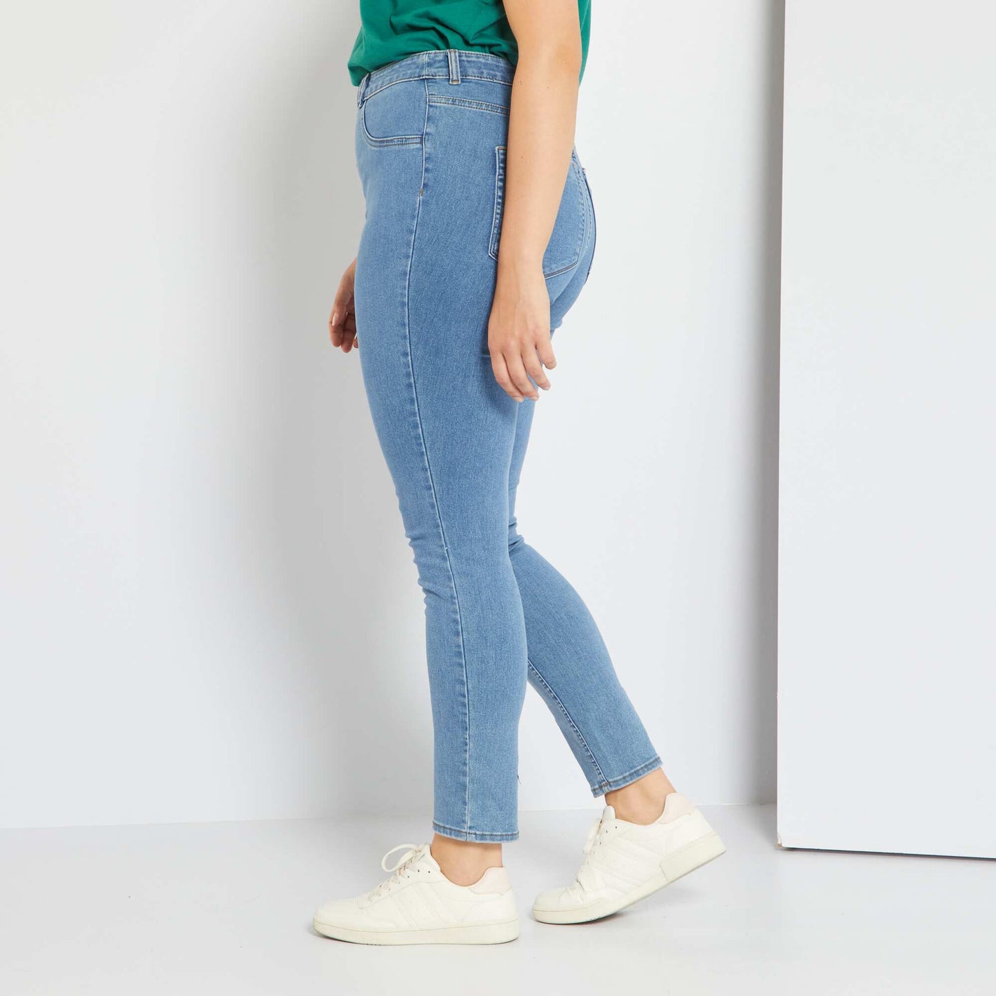 High-rise eco-design skinny jeans BLUE