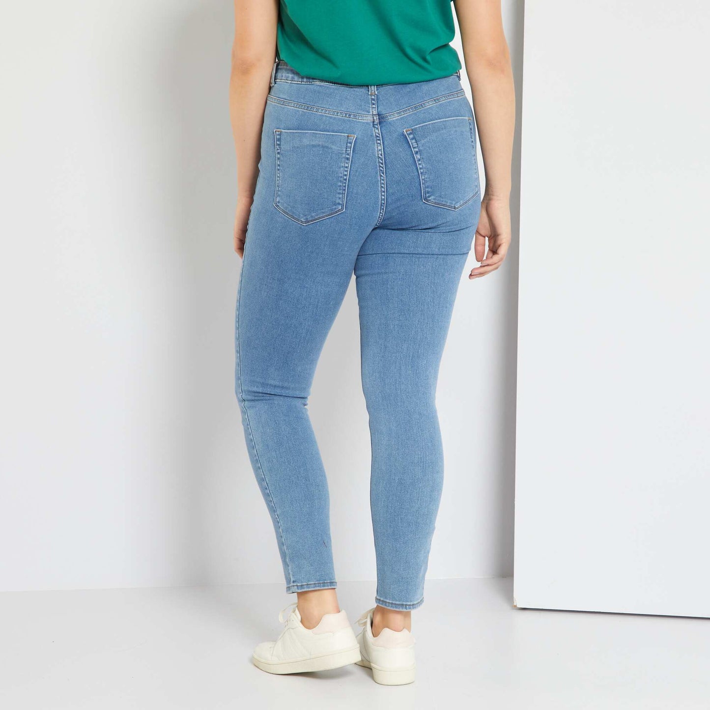 High-rise eco-design skinny jeans BLUE