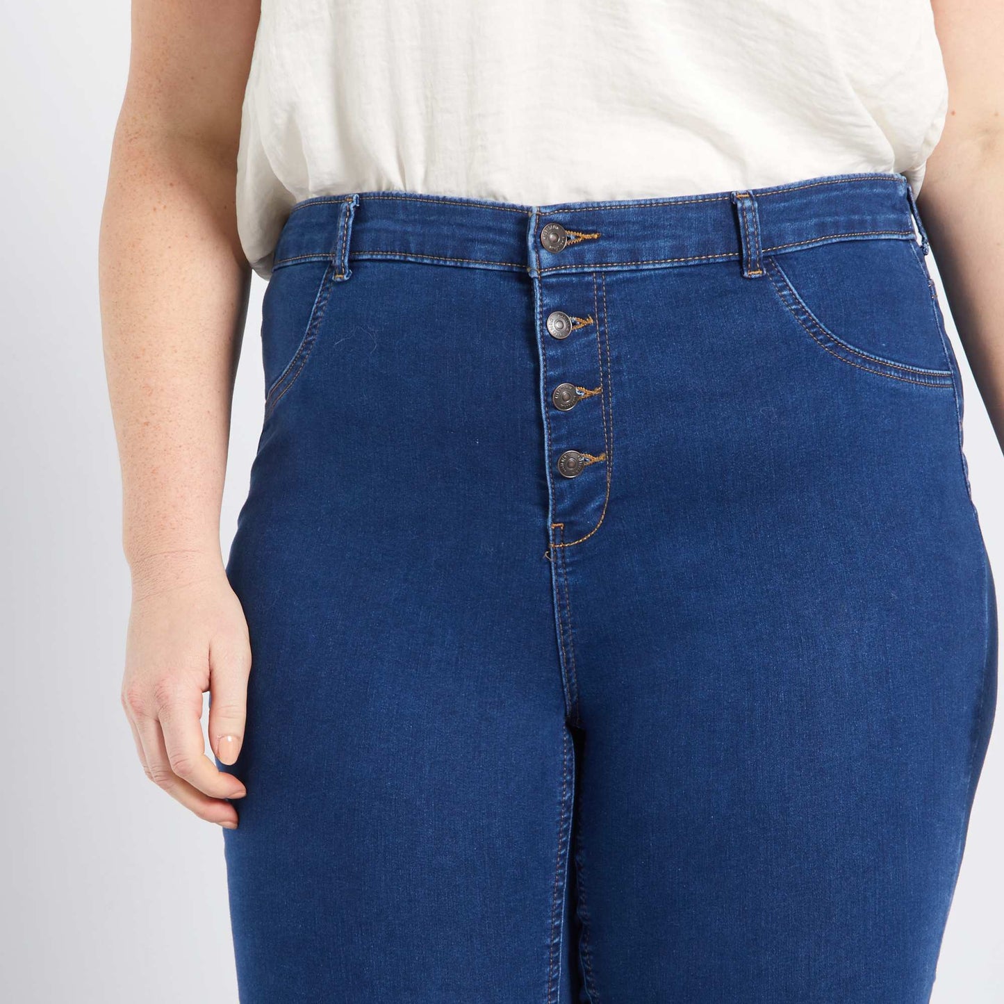 High-rise eco-design skinny jeans BLUE