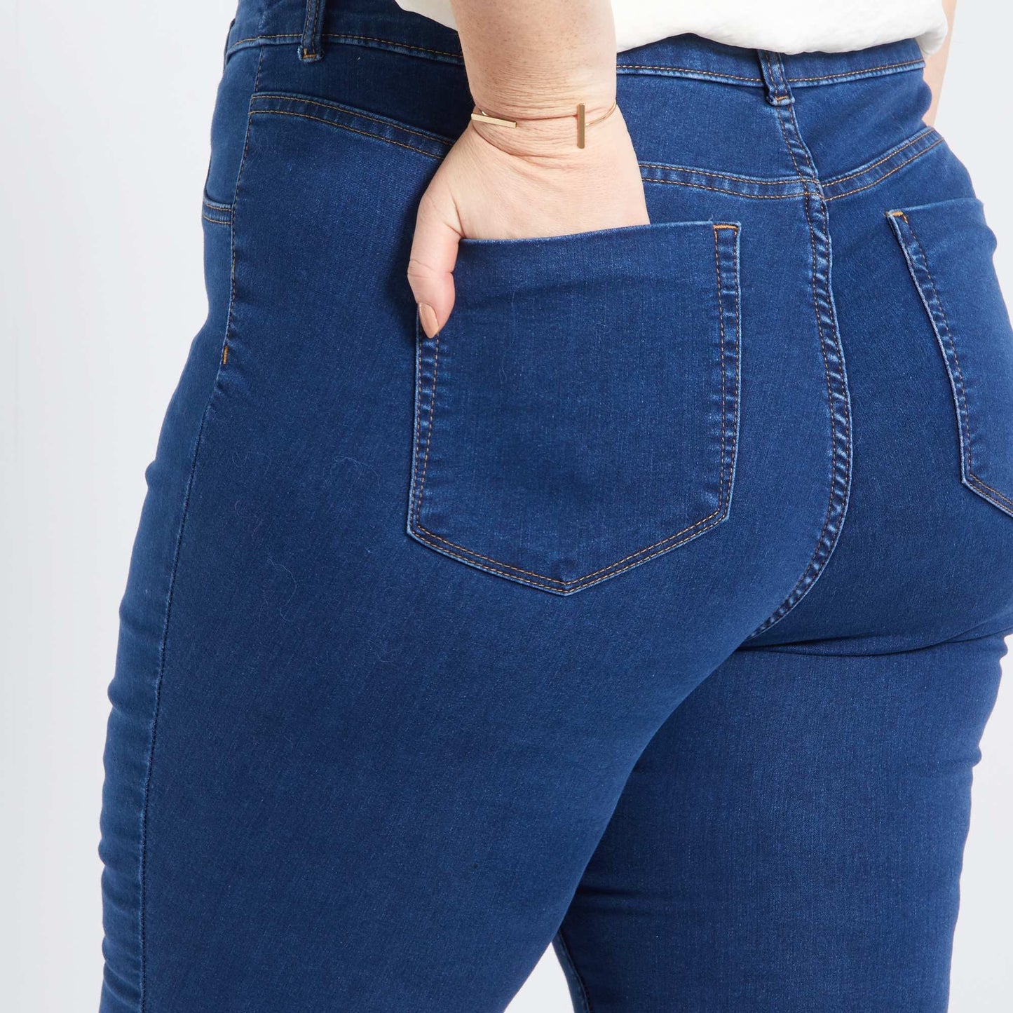 High-rise eco-design skinny jeans BLUE