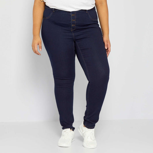 High-rise eco-design skinny jeans blue