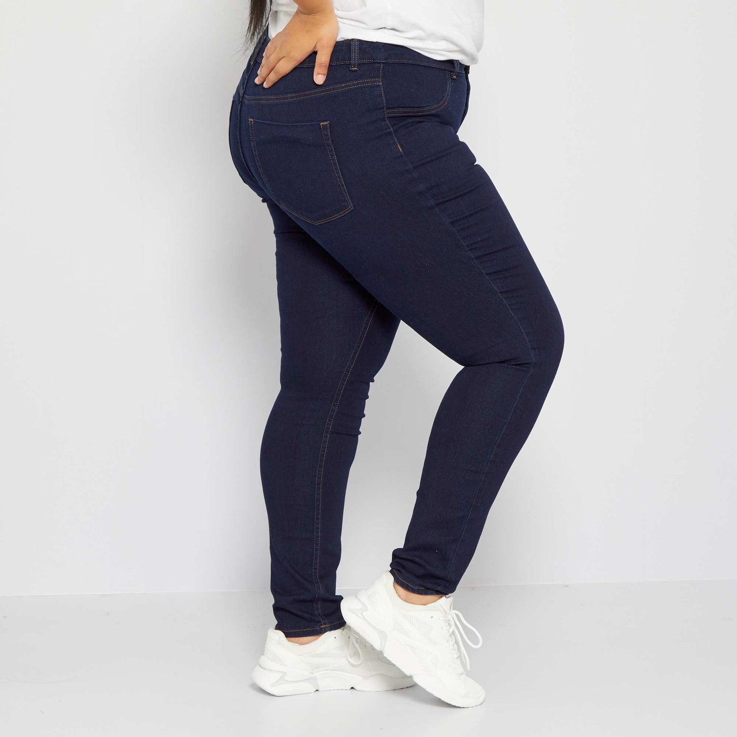 High-rise eco-design skinny jeans blue