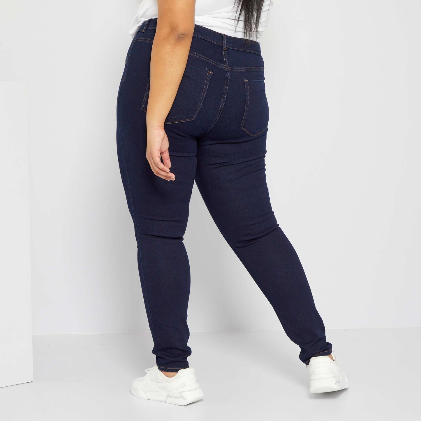 High-rise eco-design skinny jeans blue