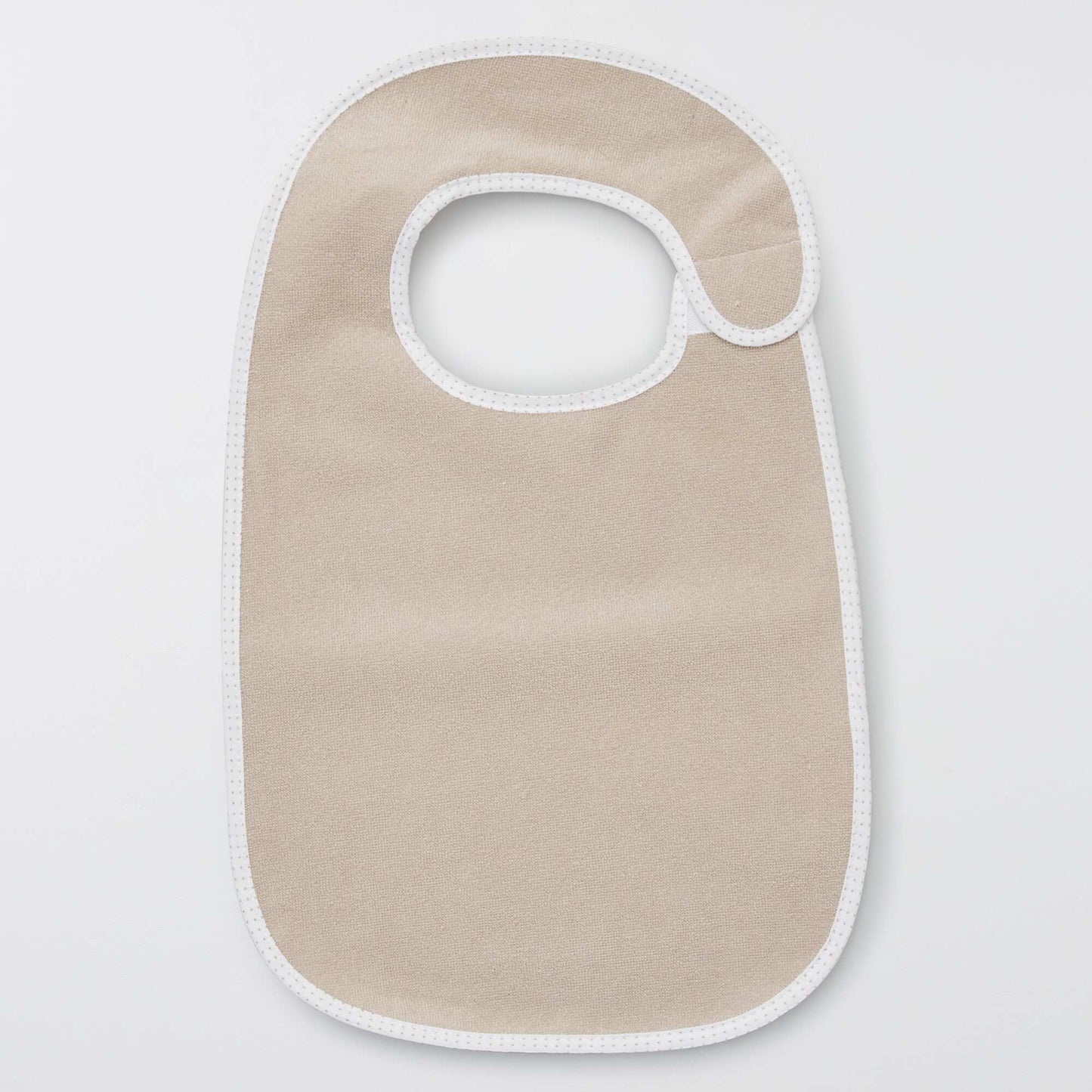 Pack of 7 lined towelling bibs BROWN