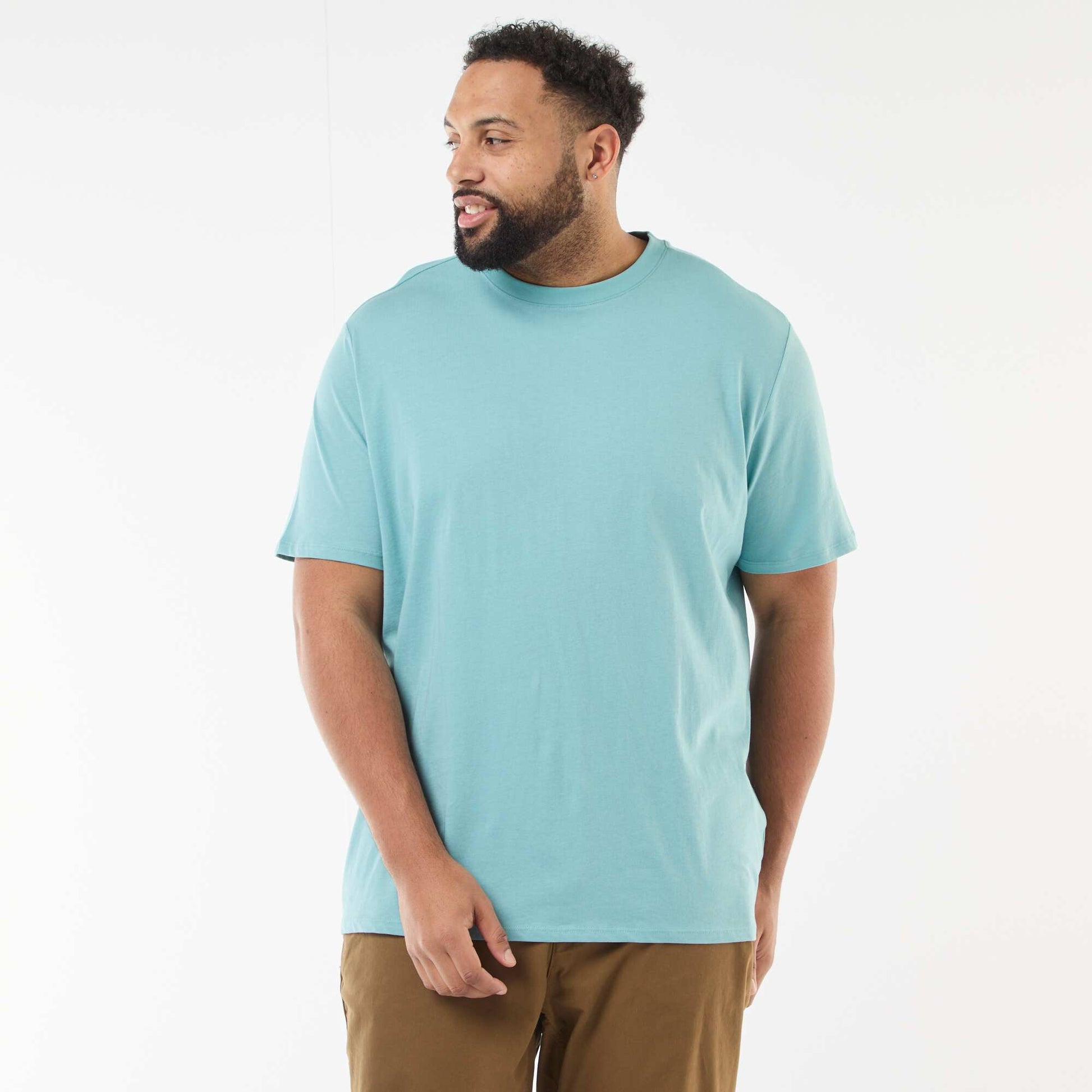 Pure cotton T-shirt BLUE