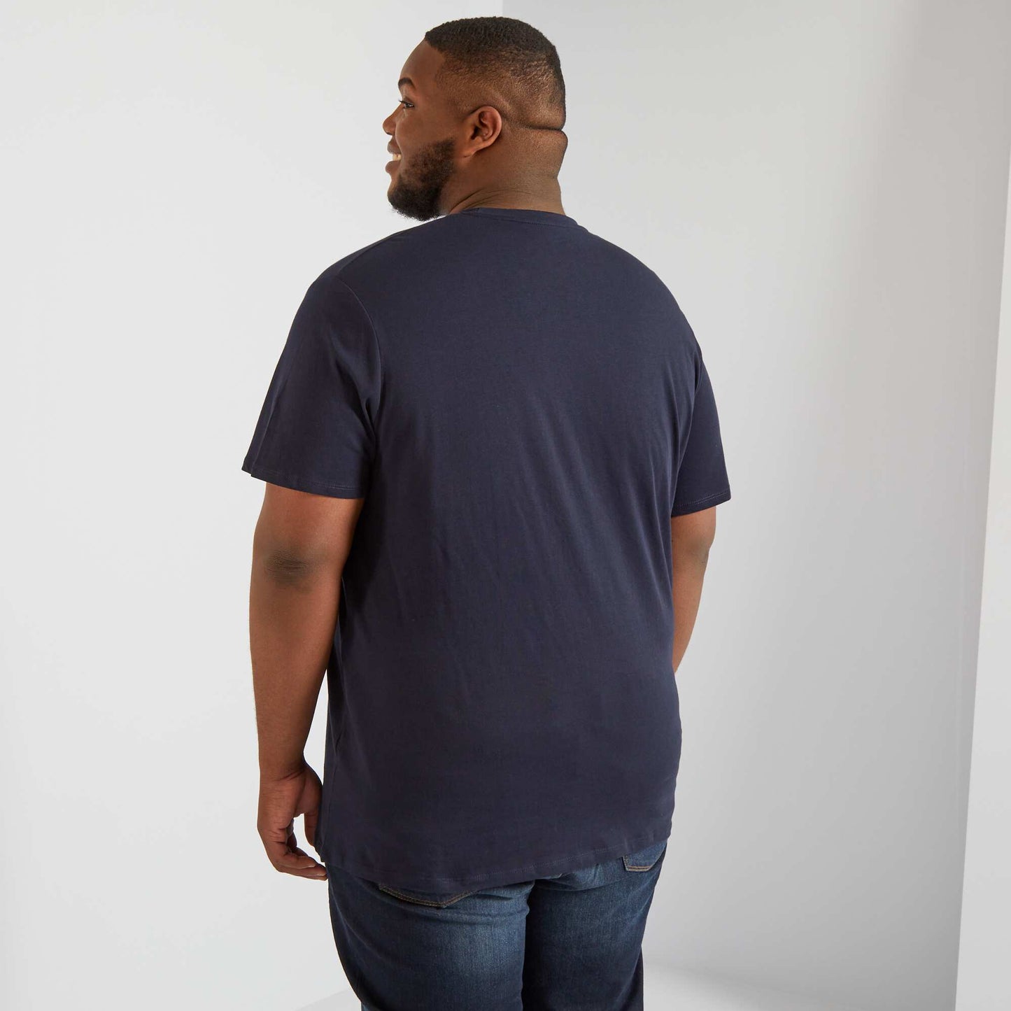 Pure cotton T-shirt BLUE