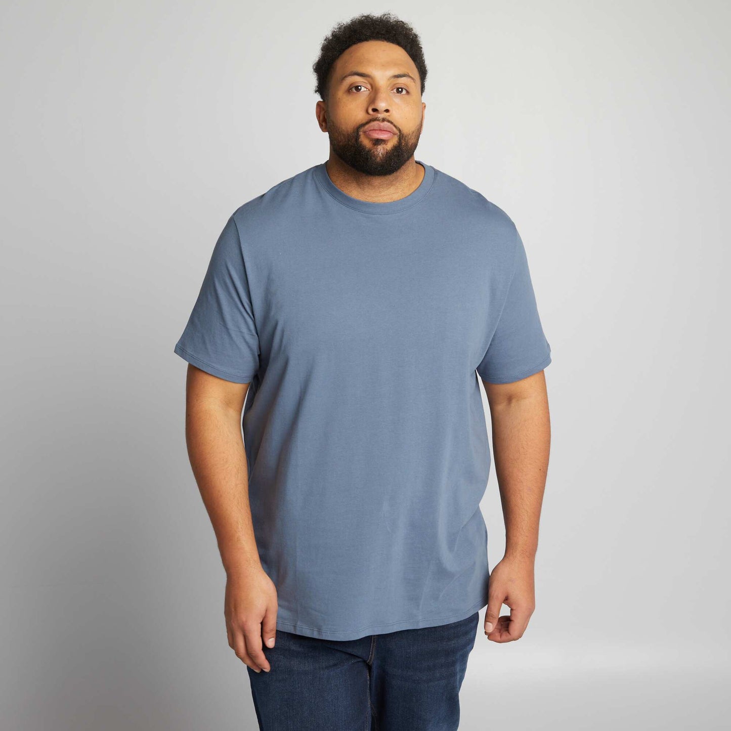 Pure cotton T-shirt BLUE