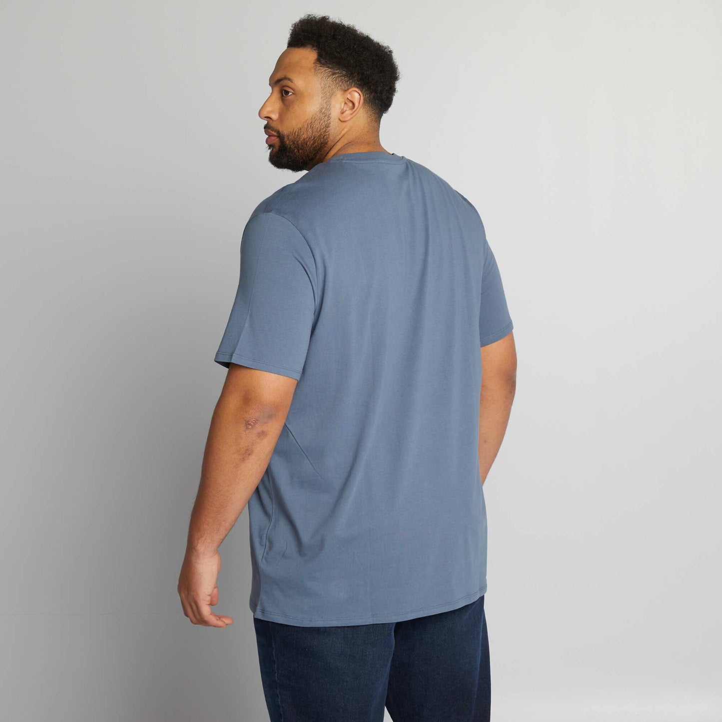 Pure cotton T-shirt BLUE