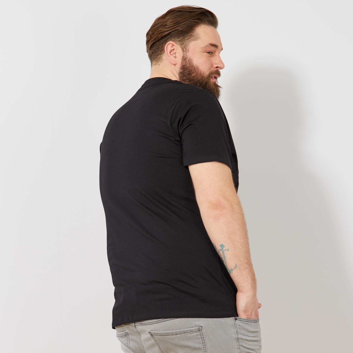 Pure cotton T-shirt Black