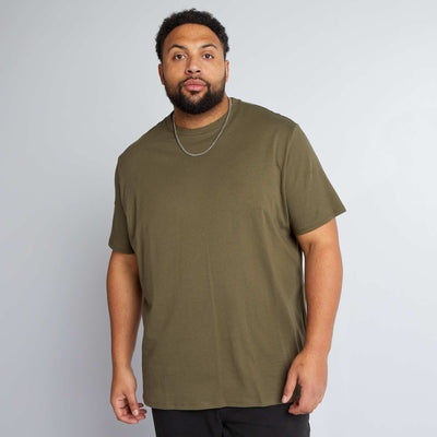Pure cotton T-shirt KHAKI