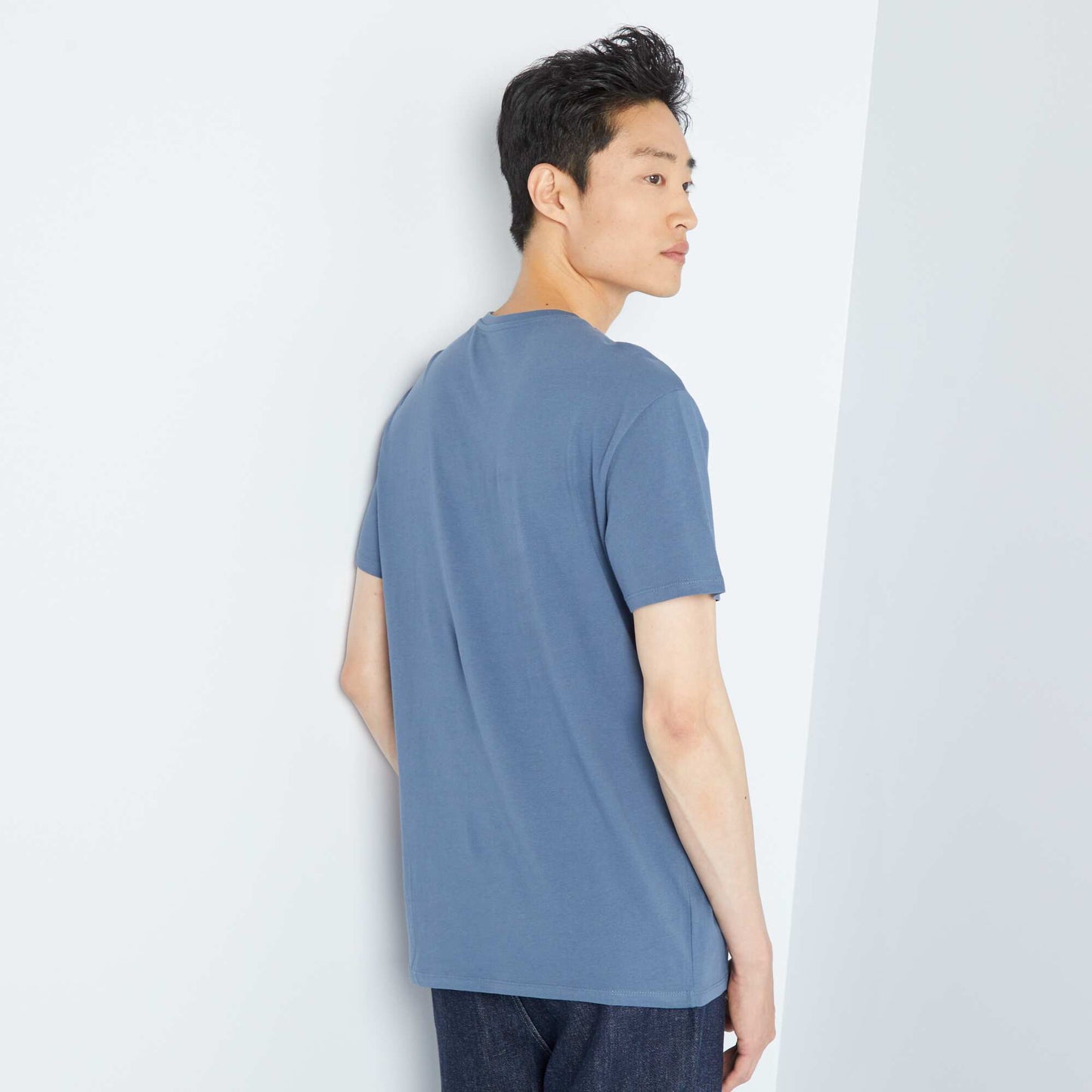 Plain jersey straight T-shirt BERINSEA