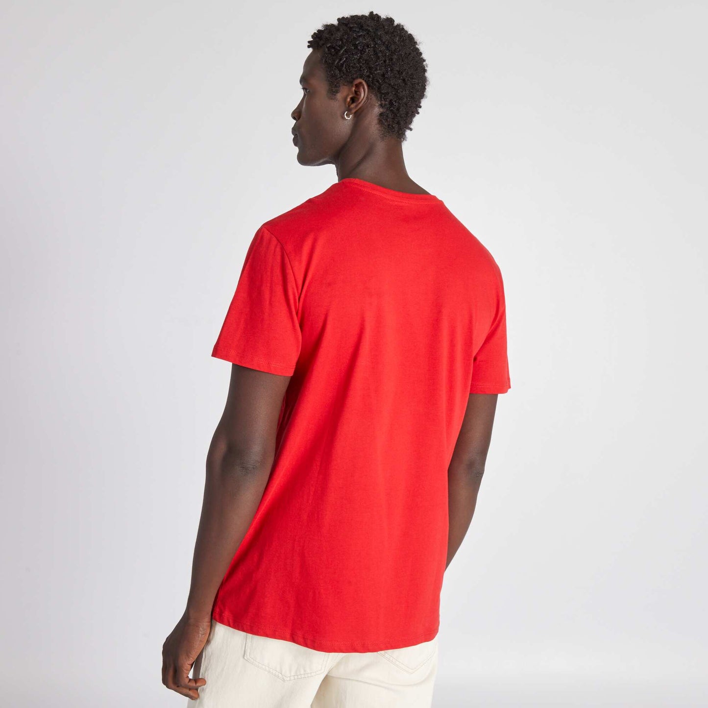 Plain jersey straight T-shirt REDSALSA