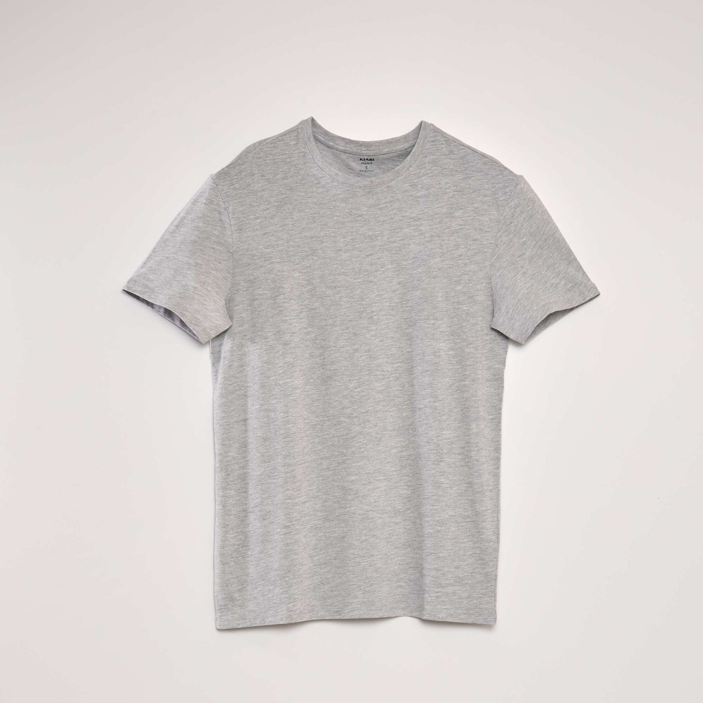 Plain jersey straight T-shirt GREY