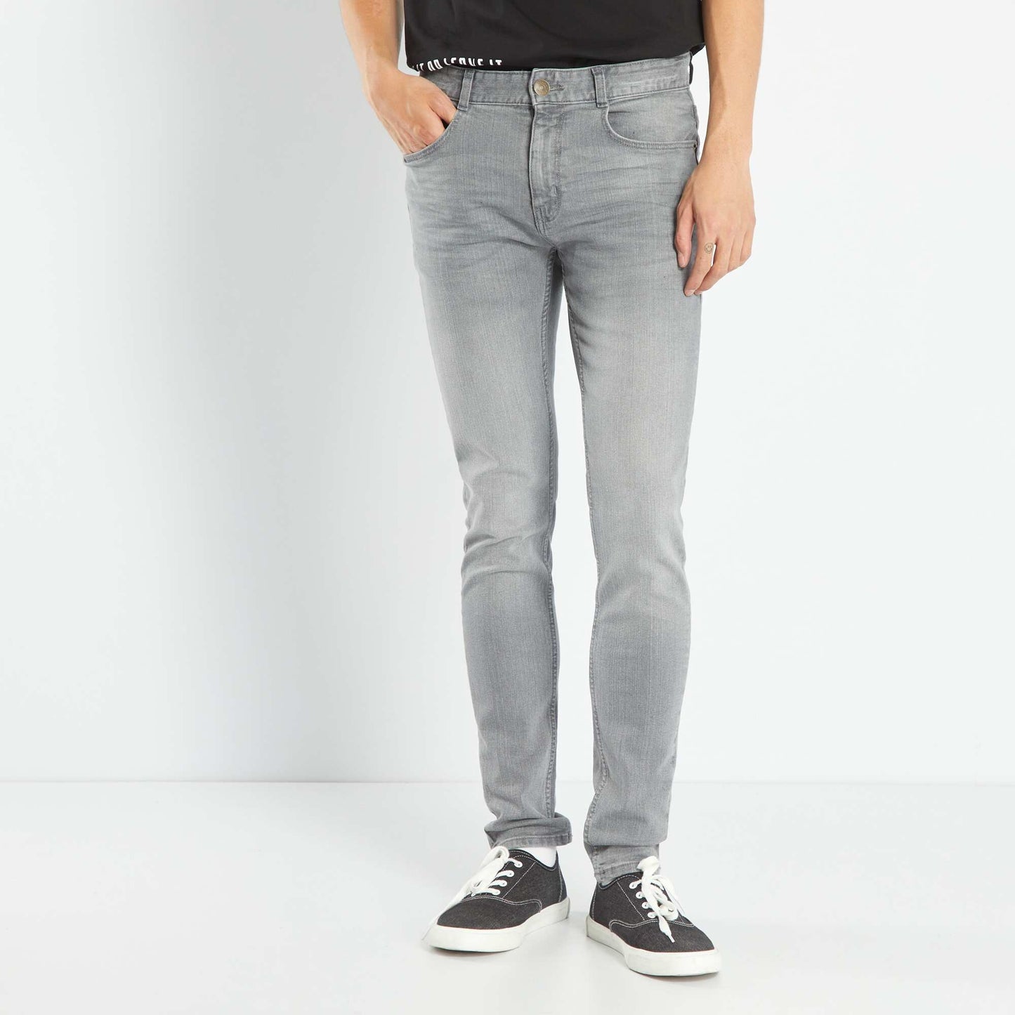 Eco-design slim-fit jeans GREY