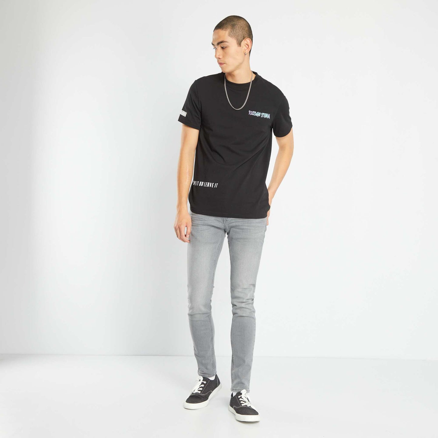 Eco-design slim-fit jeans GREY