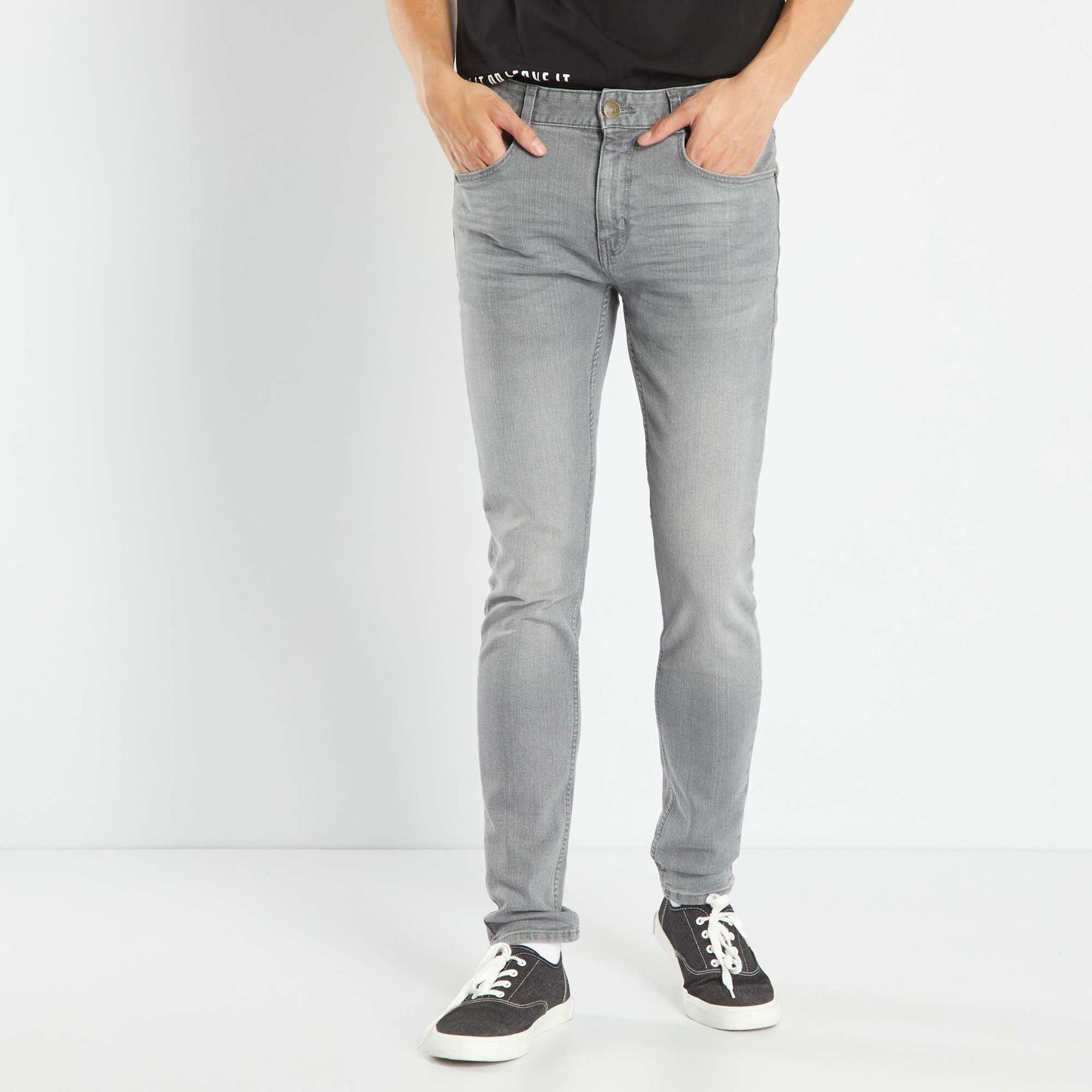 Eco-design slim-fit jeans GREY