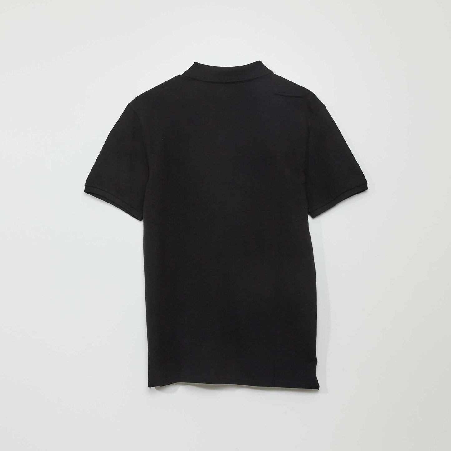 Cotton piqué polo shirt black