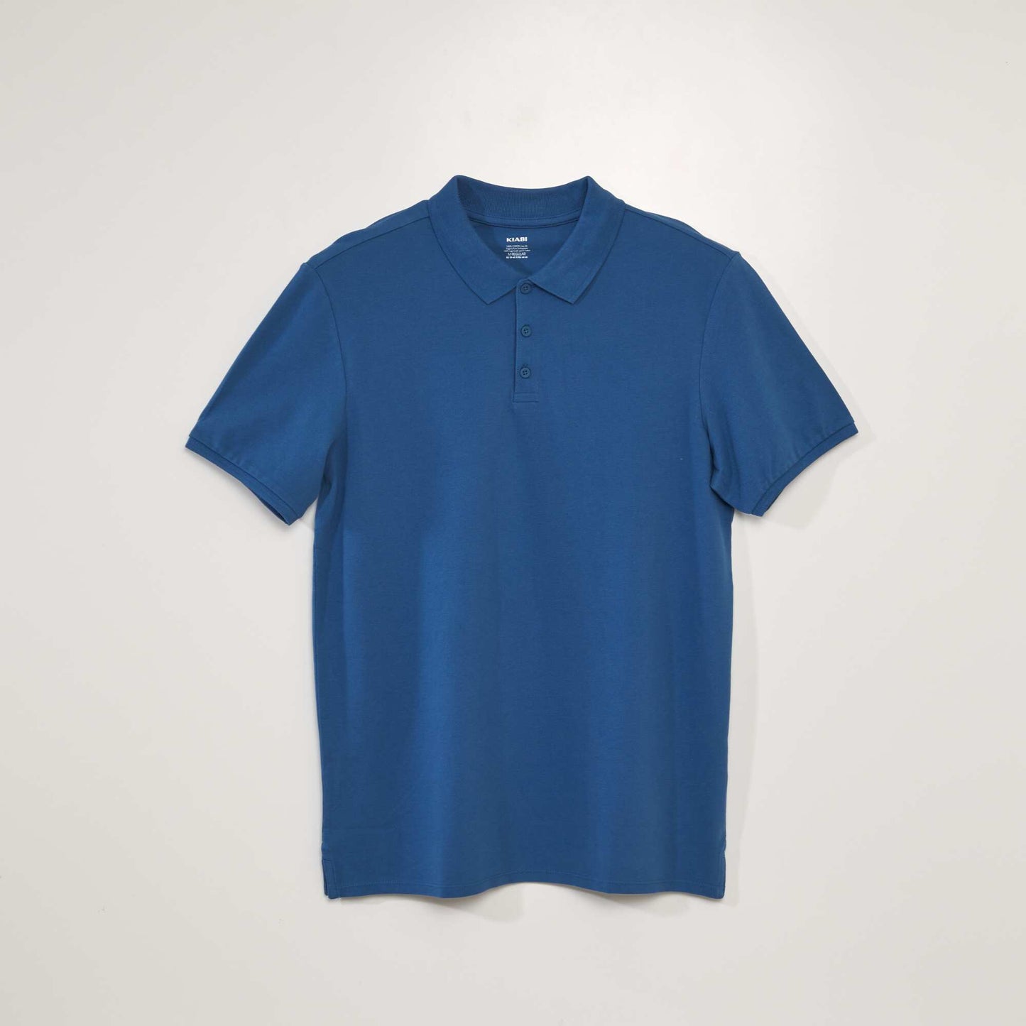 Cotton piqué polo shirt BLUE