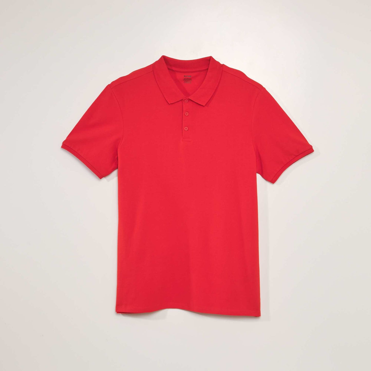 Cotton piqué polo shirt RED