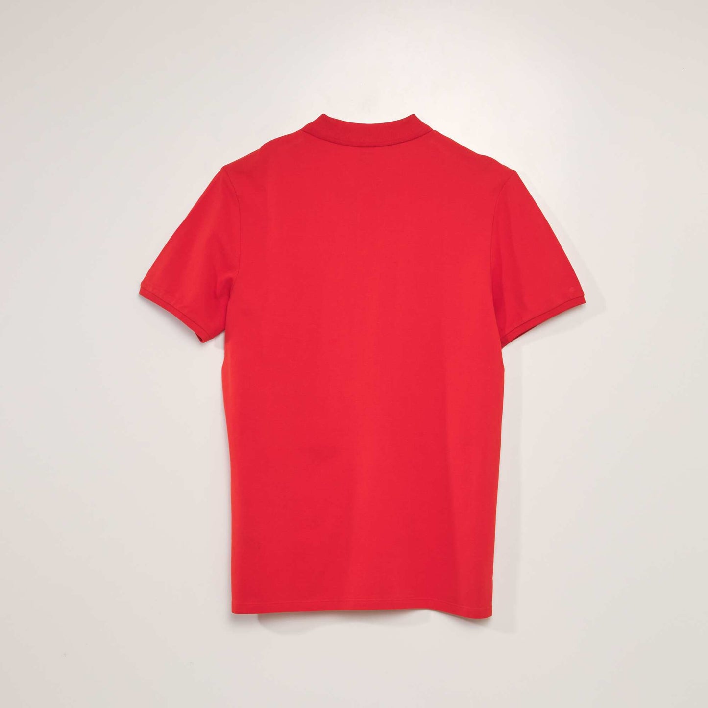 Cotton piqué polo shirt RED