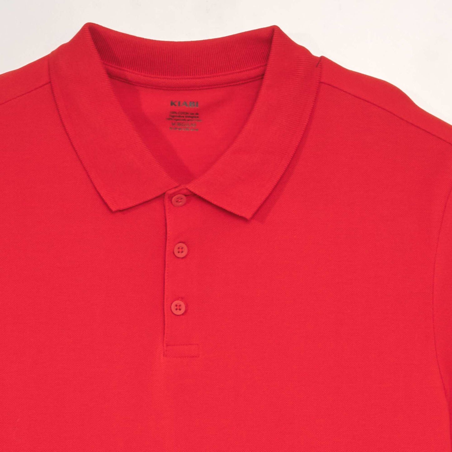 Cotton piqué polo shirt RED