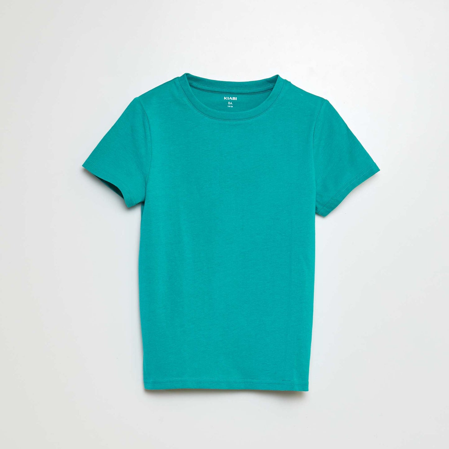 Basic plain jersey T-shirt GREEN