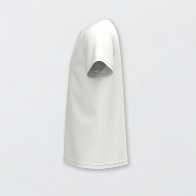 تي شيرت جيرسي سادة أساسي باللون الأبيض