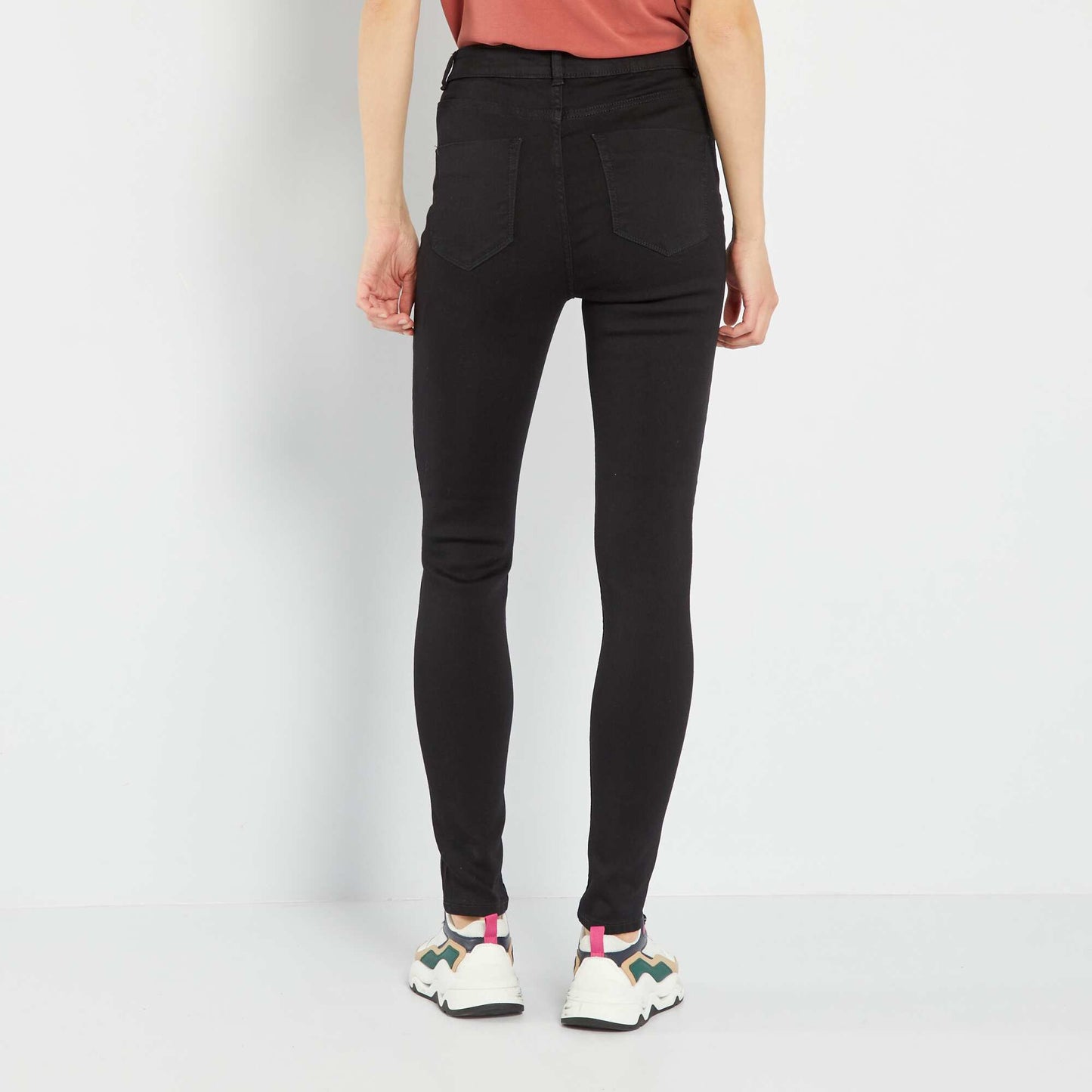 Sculpting-effect skinny jeans BLACK