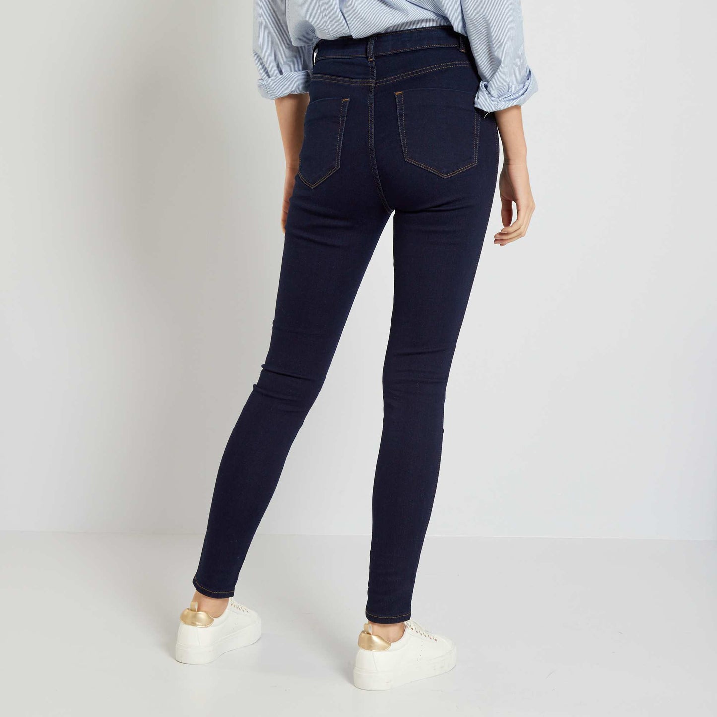 Sculpting-effect skinny jeans BLUE