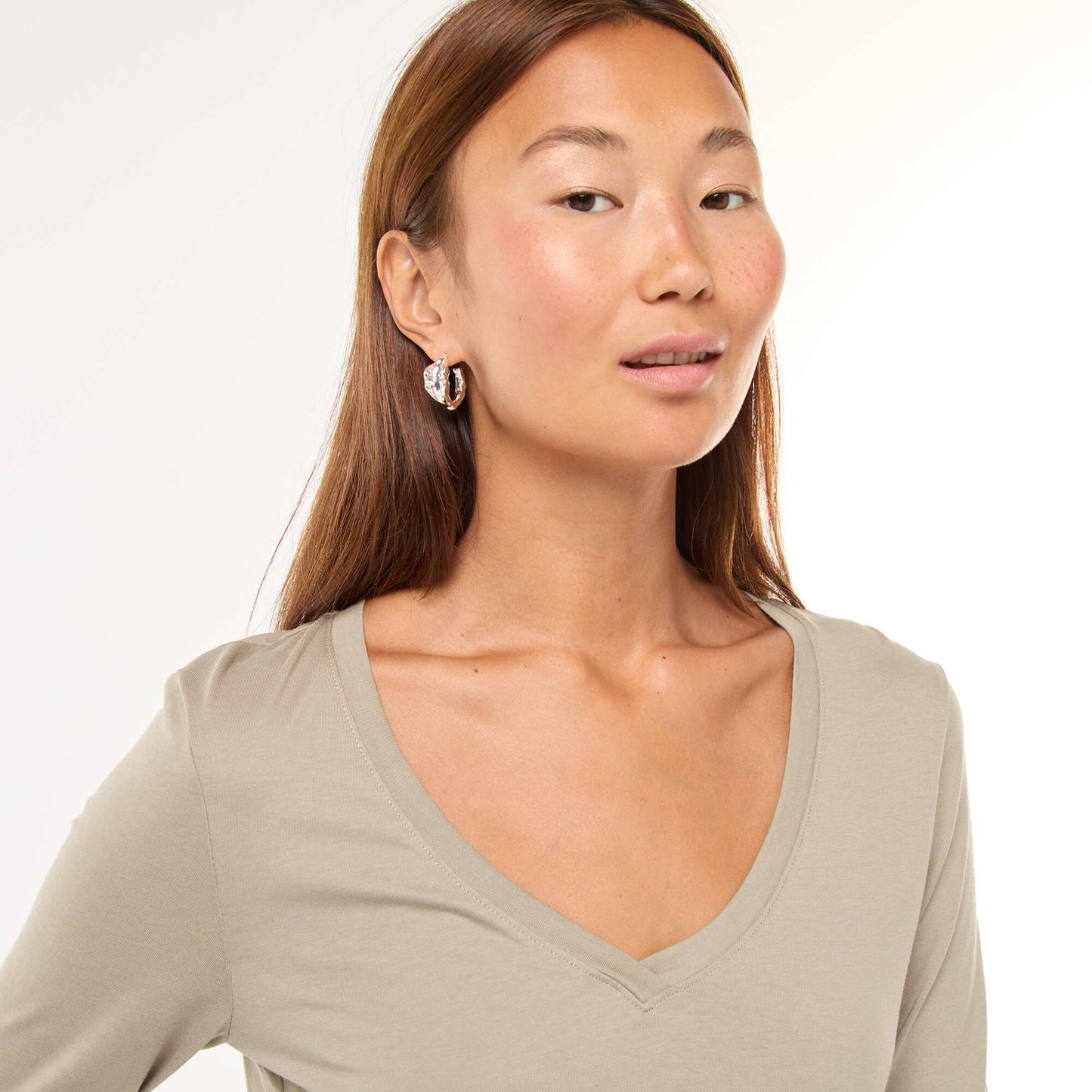 V-neck T-shirt GREEN
